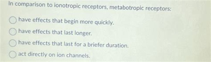 In comparison to ionotropic receptors metabotropic receptors?